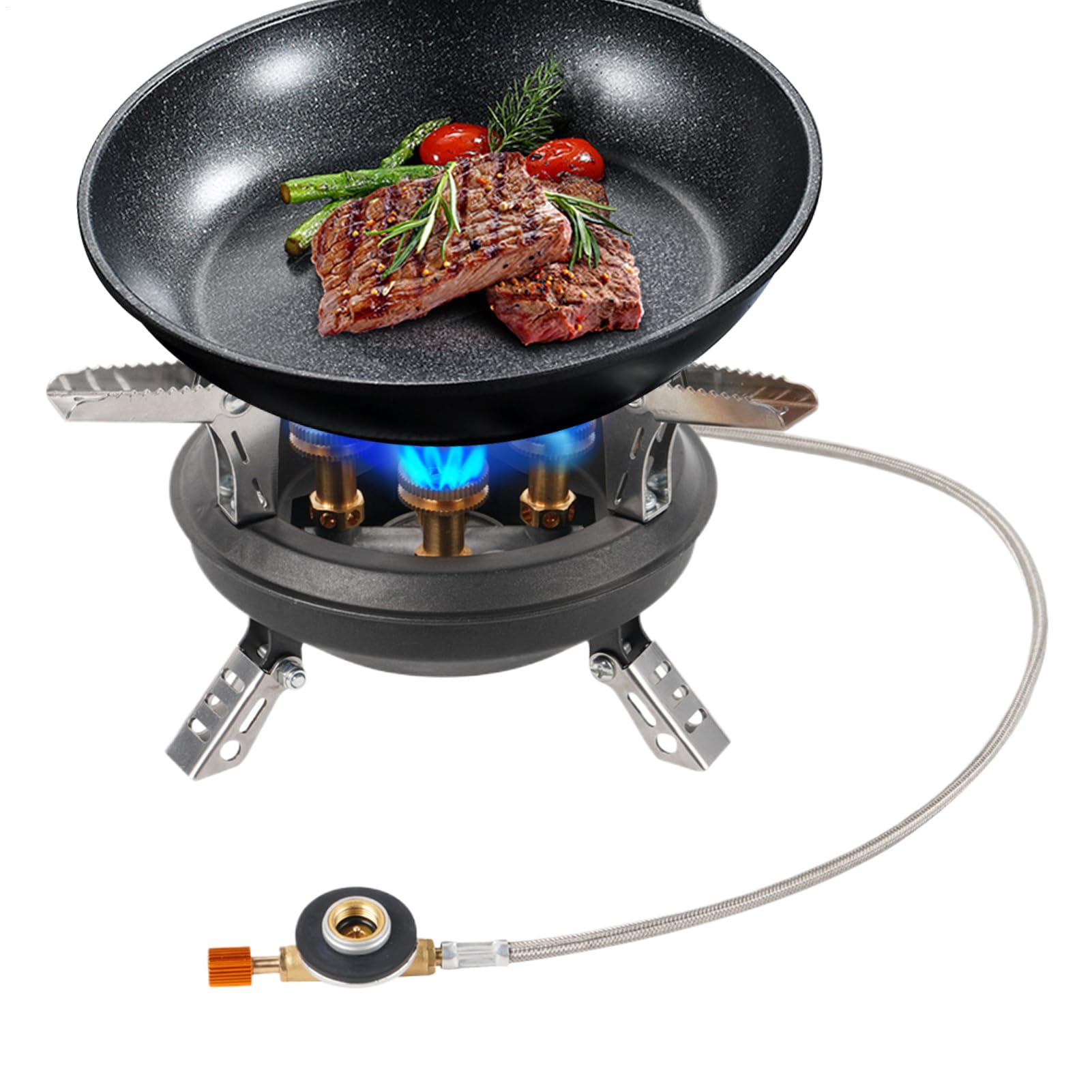 Réchaud de camping pliable puissant pour trekking et cuisine de voyage