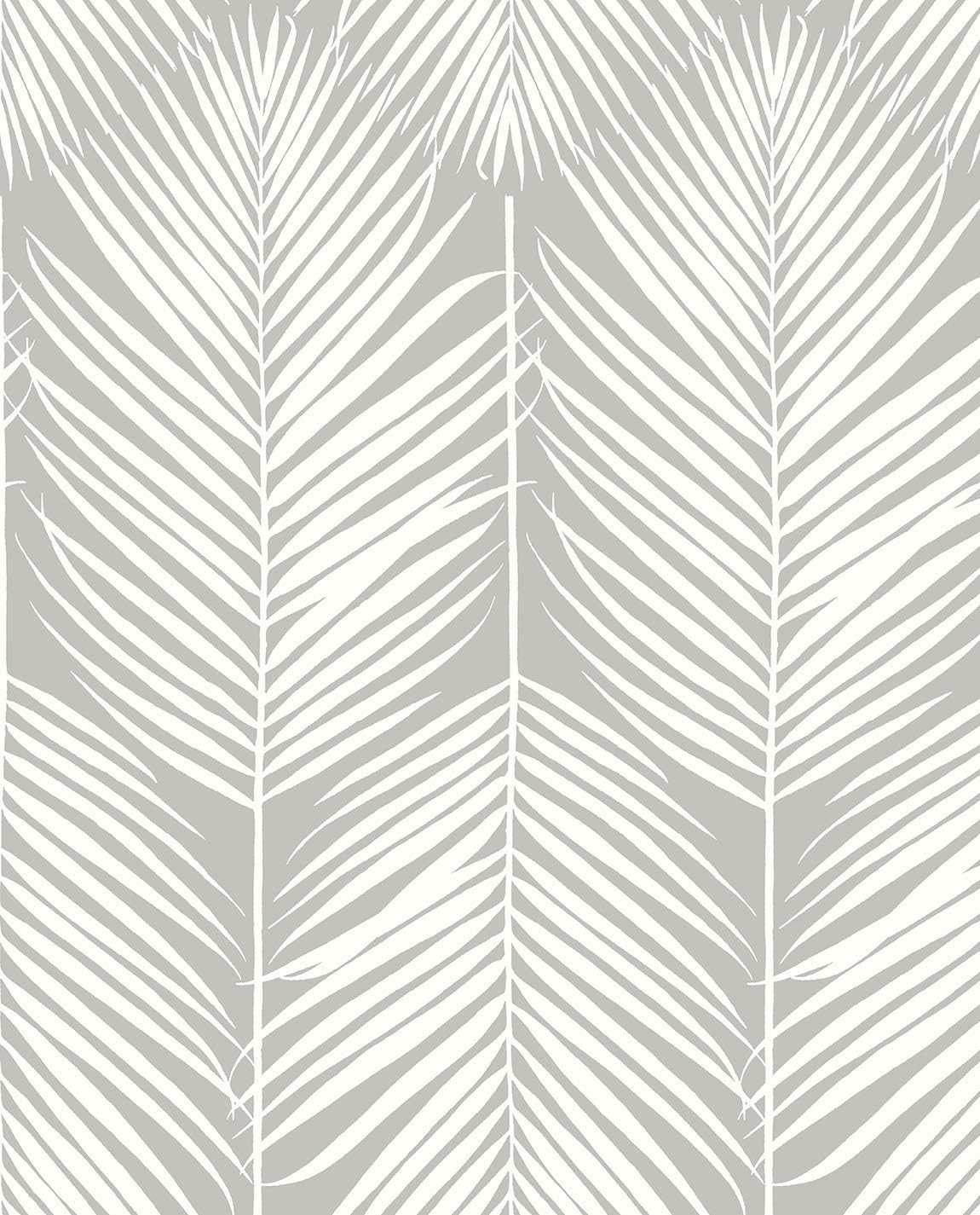 NextWall Palm Silhouette Coastal Peel and Stick Wallpaper (Coastal Blue)