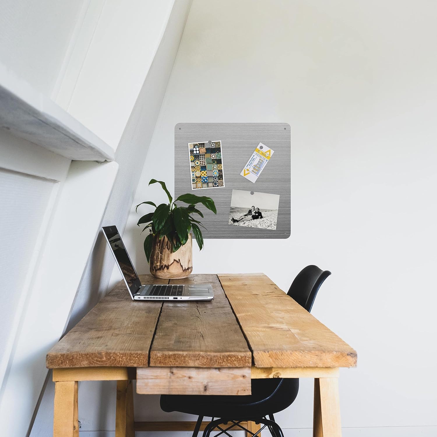 ThreeByThree Tablero de notas plateado plateado