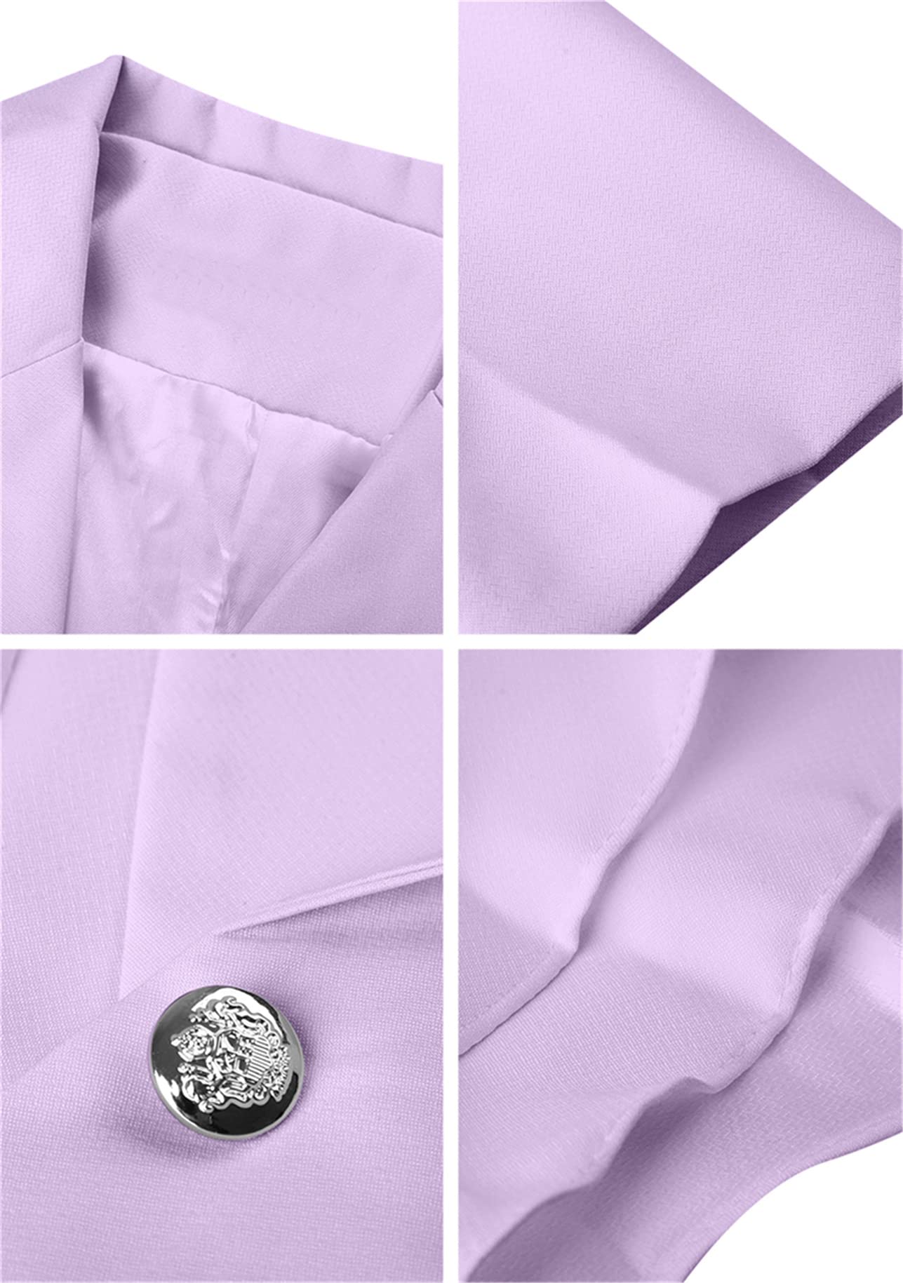 YMING Femme Cardigans Vestes Dip Ajustées Ouvertes sur Le Devant Blazer d'affaires À Épaules Rembourrées