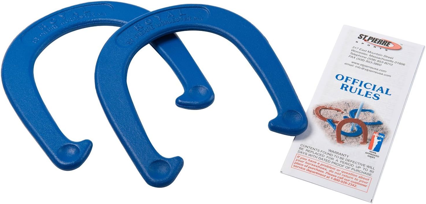 St. Pierre Royal Classic Horseshoe Pair (2 Blue Horseshoes) by St.Pierre - Made in USA