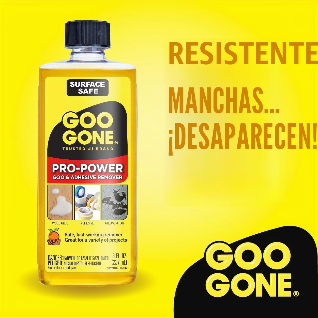 Goo Gone - Pro-Power - Limpiador eficaz, seguro para las superficies, sin olores agresivos. Se puede utilizar en herramientas y maquinaria. 236,6 ml