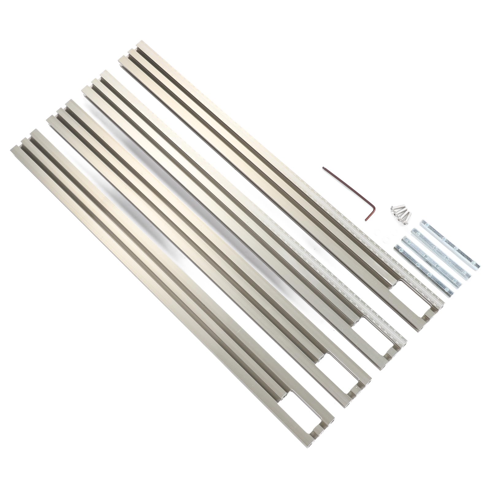 Generic System Równoległych Szyn Prowadzących do Obróbki Drewna Solidna Prowadnica Piły Szynowej ze Stopu Aluminium, Konstrukcja Blokująca do Obróbki Mebli, Rozmiar 600 Mm, dla Rzemieślników