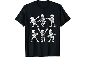 Dancing Skeletons Boys and Girls Kids Halloween T-Shirt