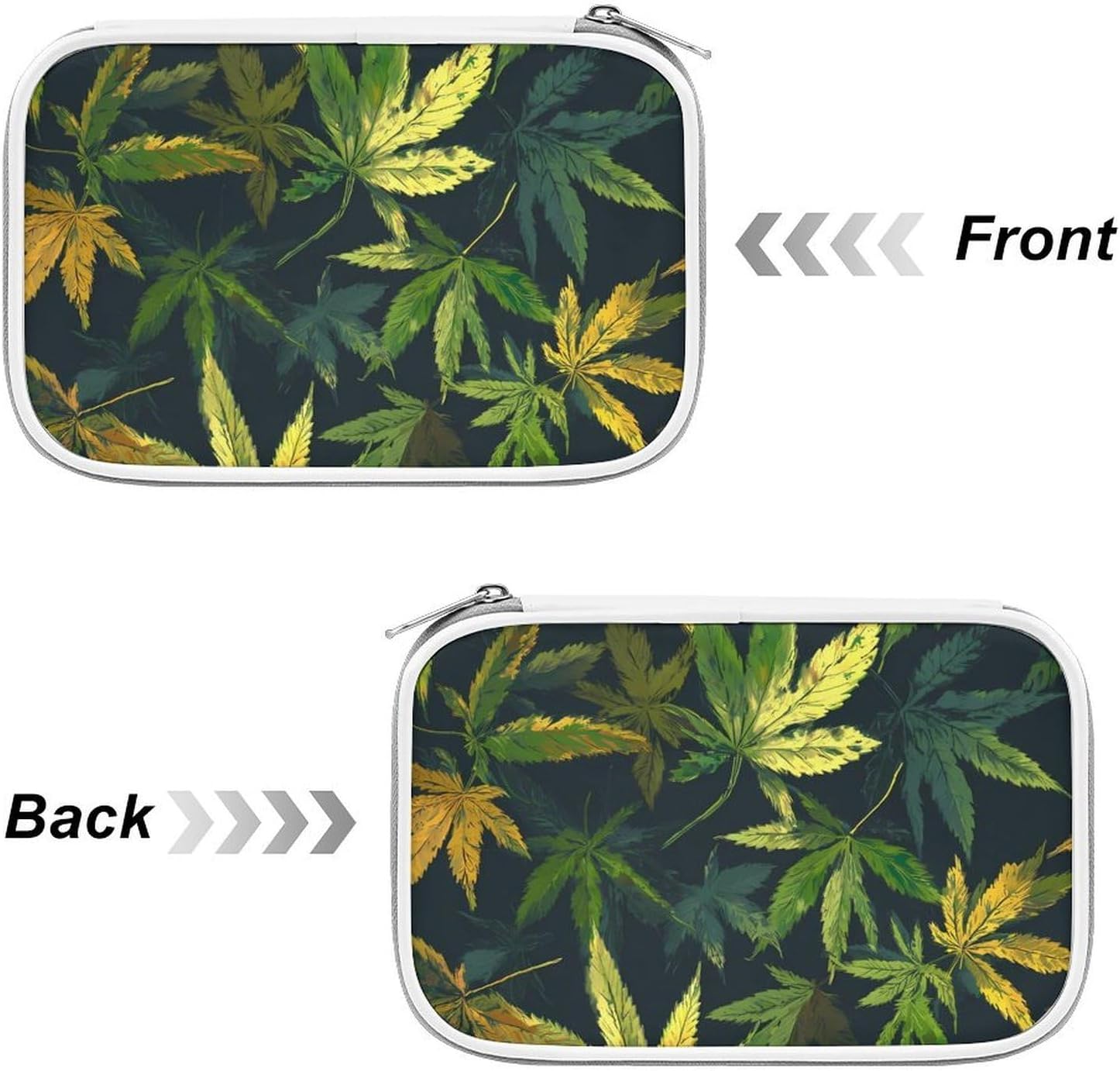 Green Leaves Cosmetic Bag Makeup Brush Organizer Bags image 3