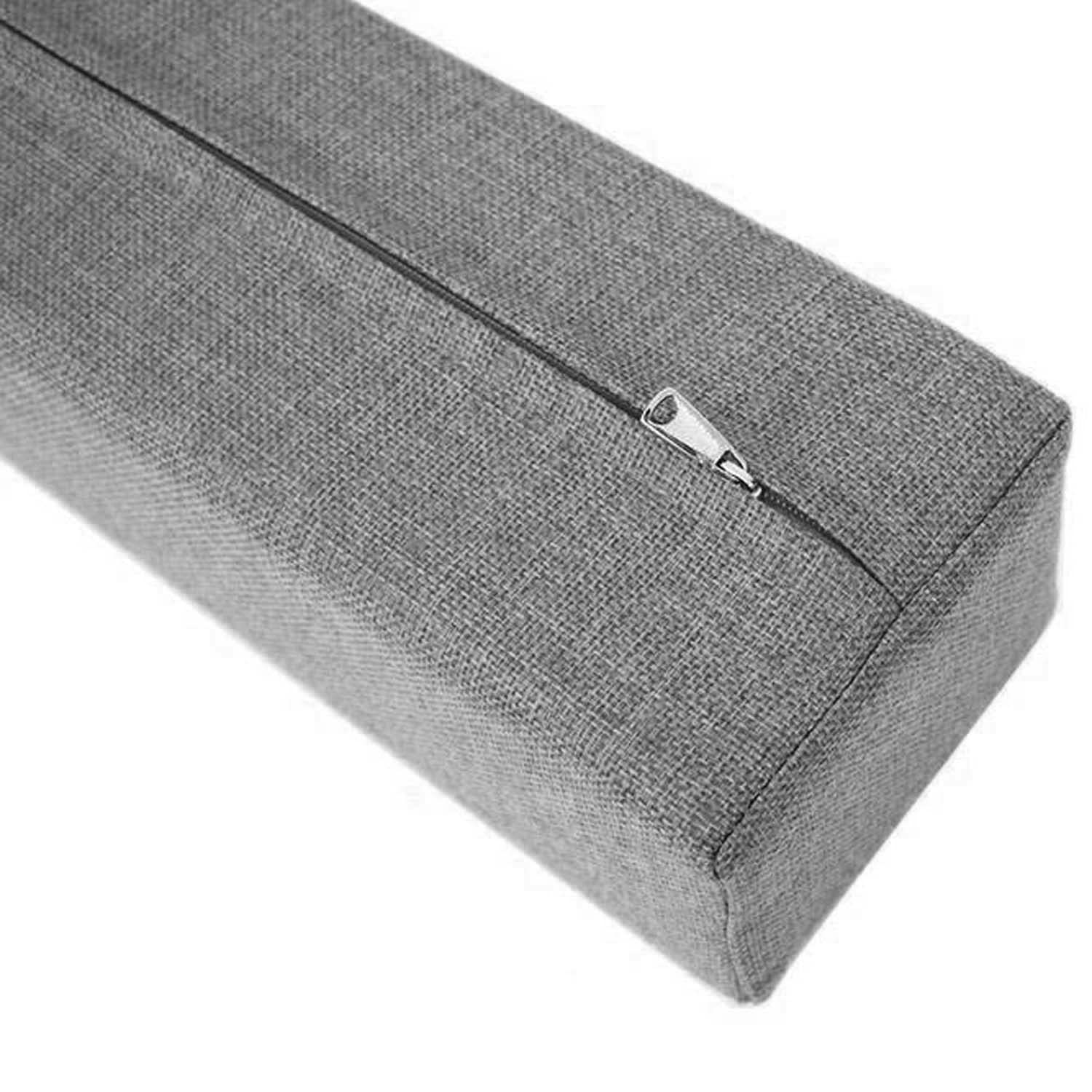 Long Bolster Pillow Body Support Cushion Custom Size Bed Headboard Pillow Thick Foam Rectangle Mattress Gap Filler, Removable Long Armrest Cushion