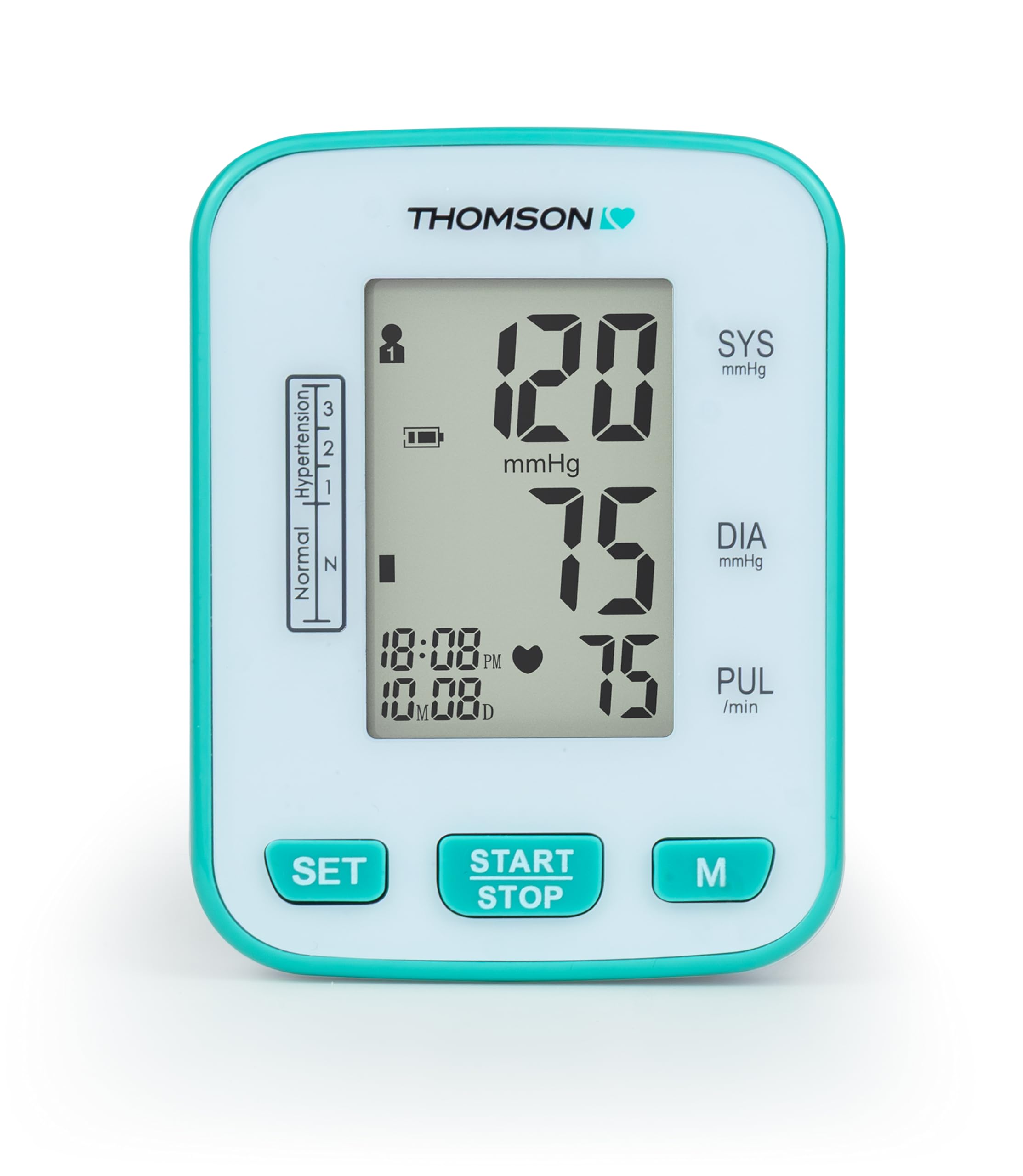 THOMSON Tensiomètre Poignet Cardio W5 – Mesure Automatique Électronique Précise – Détection d'Arythmie – 2x60 Mémoires – Compact – Certifié CE MDR (UE 2017/745)