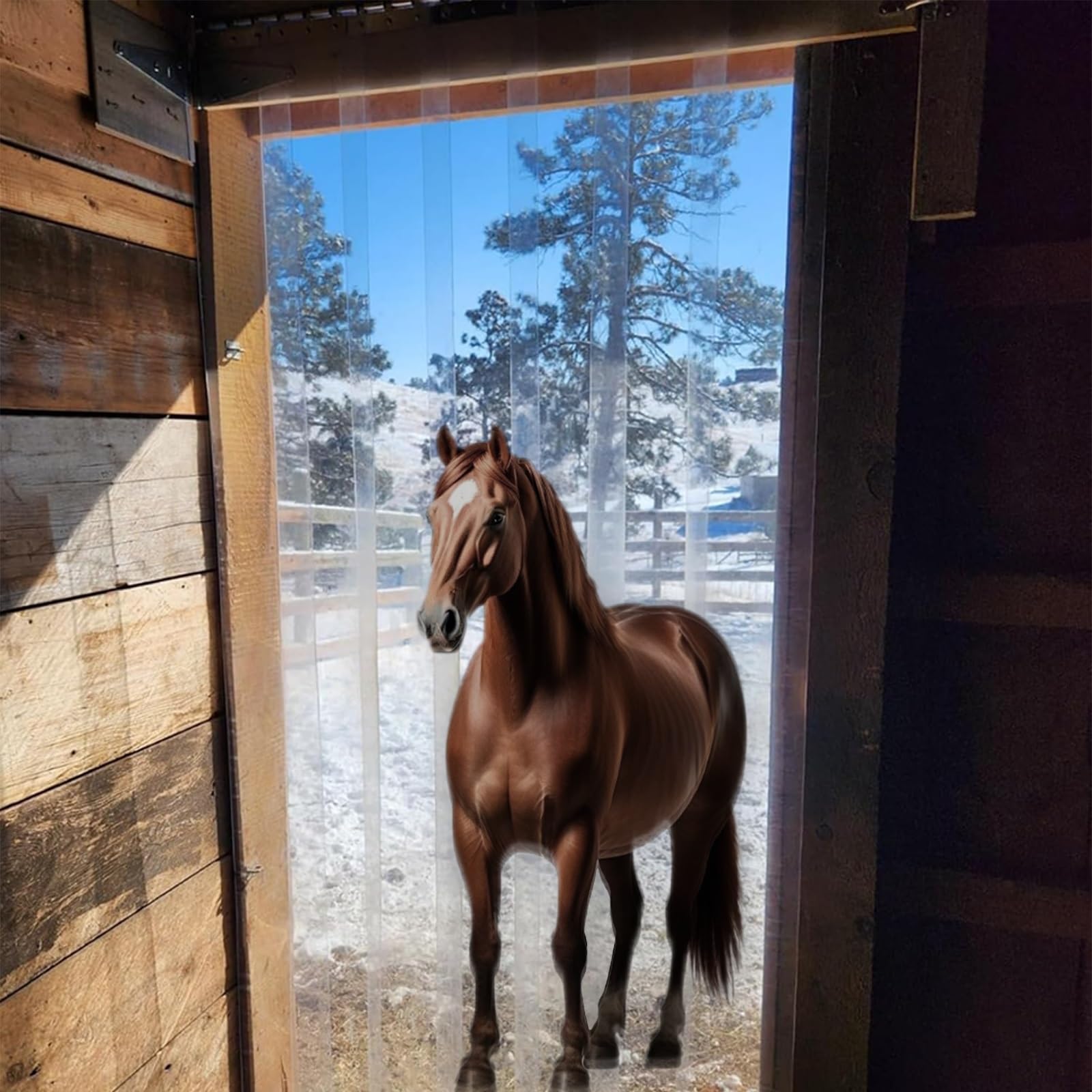Rideau à Lanières en PVC, Rideau à Lamelles Transparent, Rideaus Laniere Portes Intérieures Portes moustiquaires ，pour Entrepôts Frigorifiques ，Anti-poussière(75x190cm/29.53x74.8in)