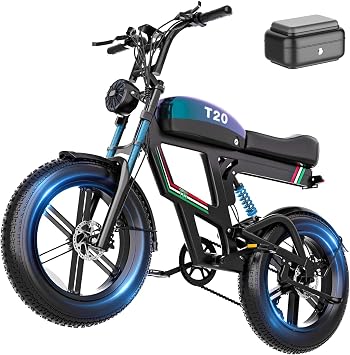 Misodo Electric Bike for Adults,2500W Peak Motor, 100 Miles, 48V 23AH Battery Electric Dirt Bike, 33MPH, NFC/Password Unlock, 7-Speed, Dual Suspension 20" Fat tire Ebikes for Adults