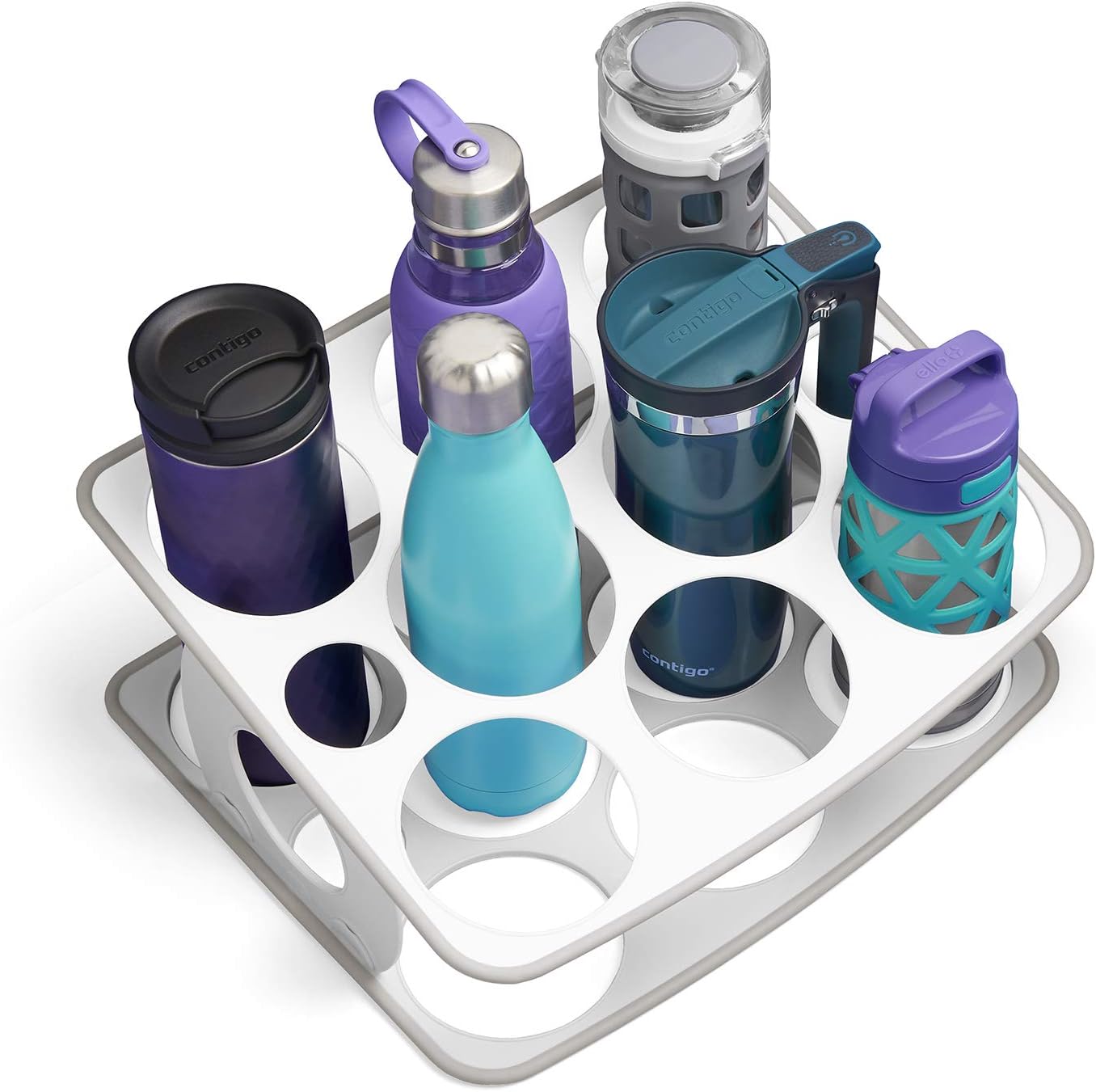 YouCopia BottleStand Travel Mug and Water Bottle, One Size (Pack of 1), White