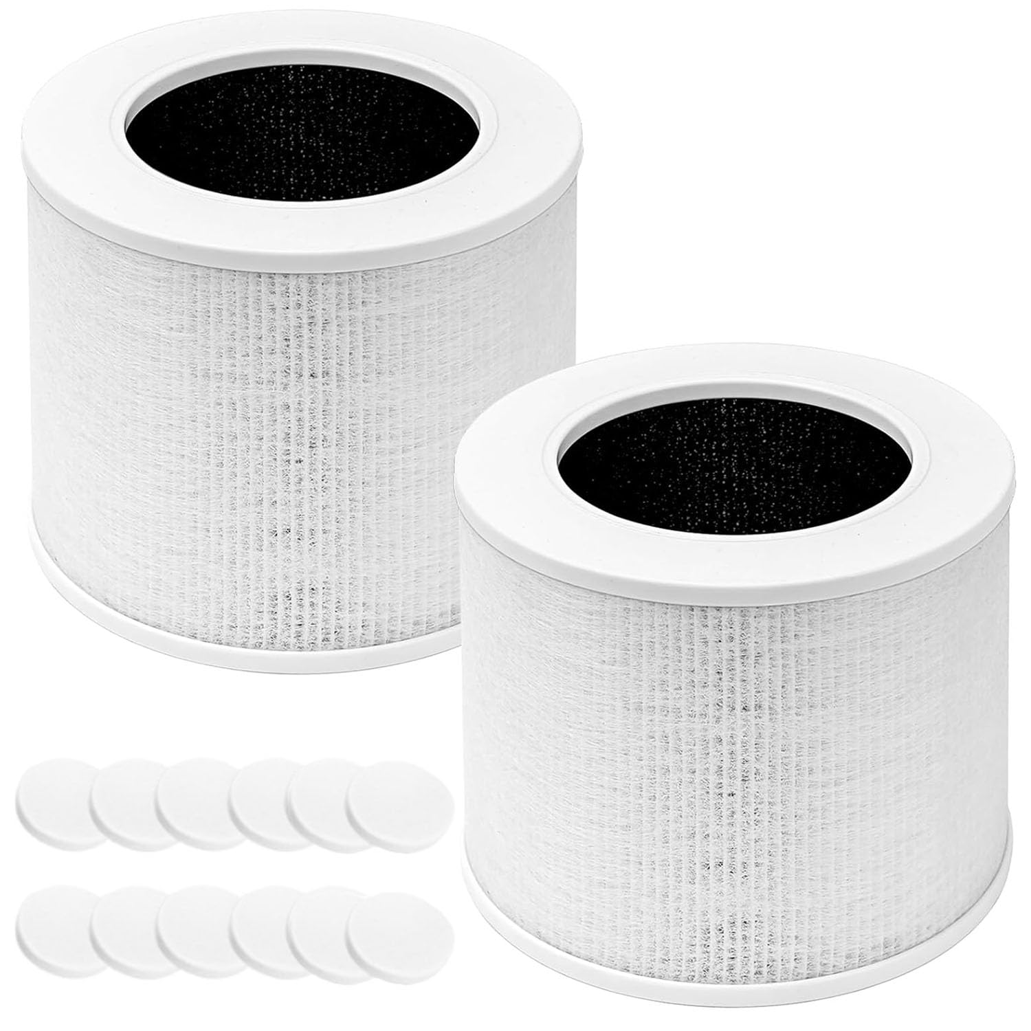 Filtre charbon actif haute efficacité pour purificateur Levoit Core Mini lot de 2 recharges