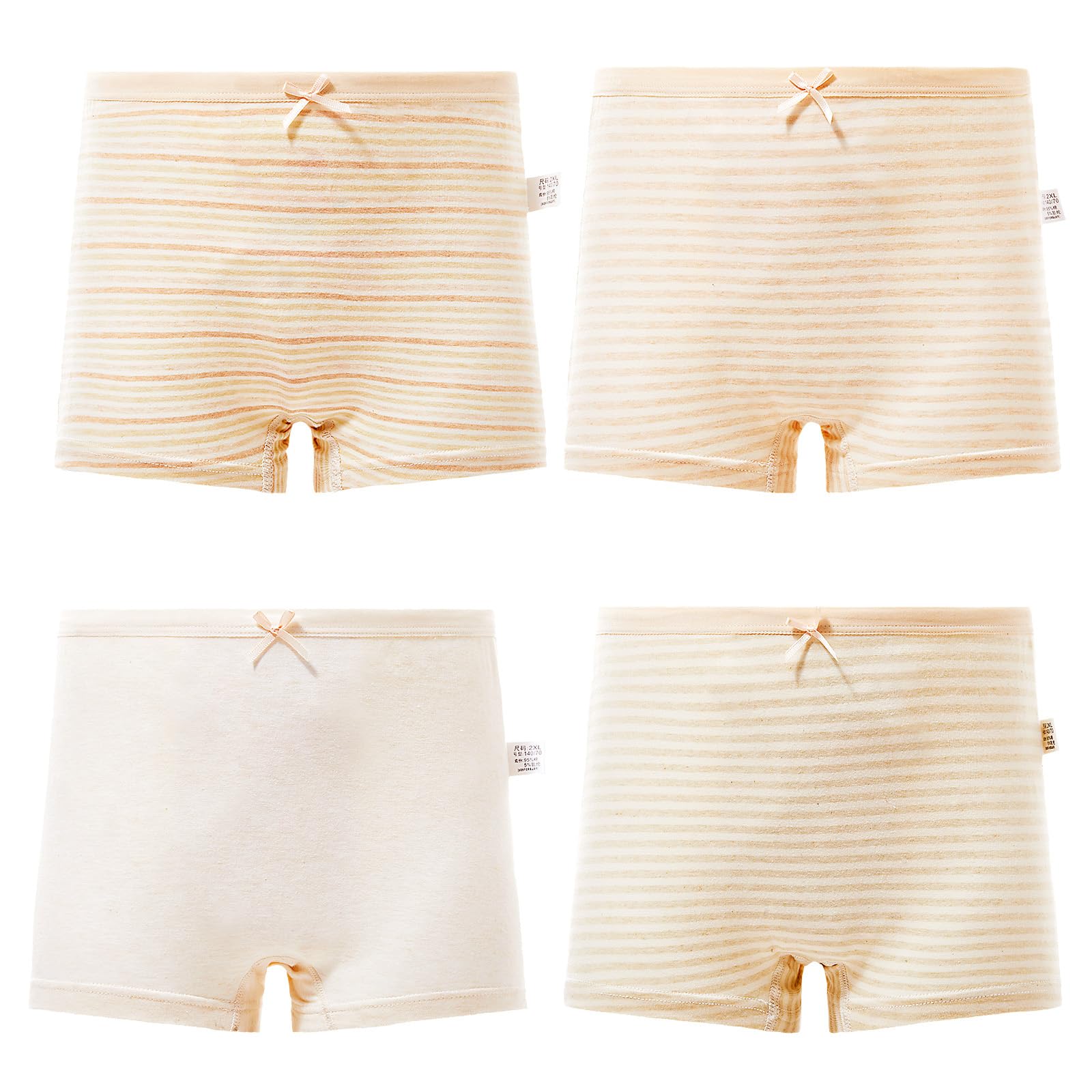 Sanstrong 4Pack Girl Knickers Underwear Boyshort Briefs Pants Kids Big Children Boxers Panties