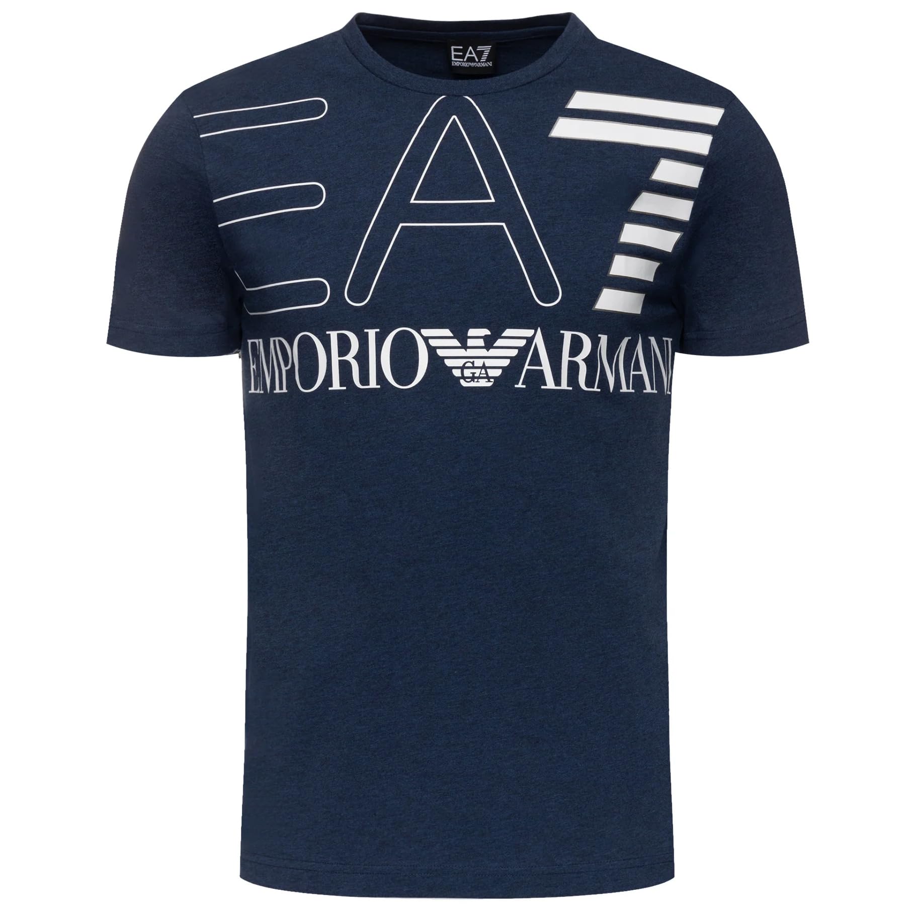 Emporio Armani Maglietta T-Shirt Uomo EA7 6GPT11 PJ02Z, Manica Corta, Girocollo (Blu Scuro, L)