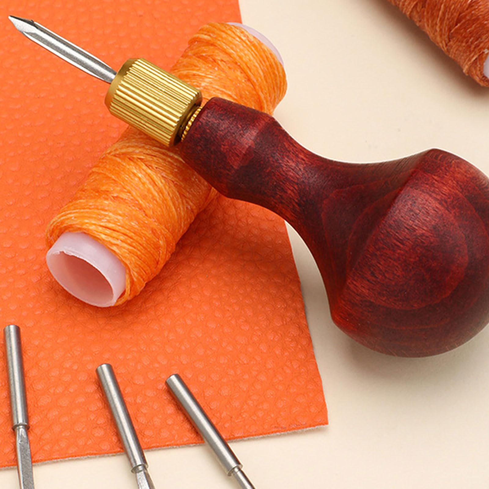 Juego De Herramientas Punzón Herramienta para Rascar Costura con De Madera para Manualidades