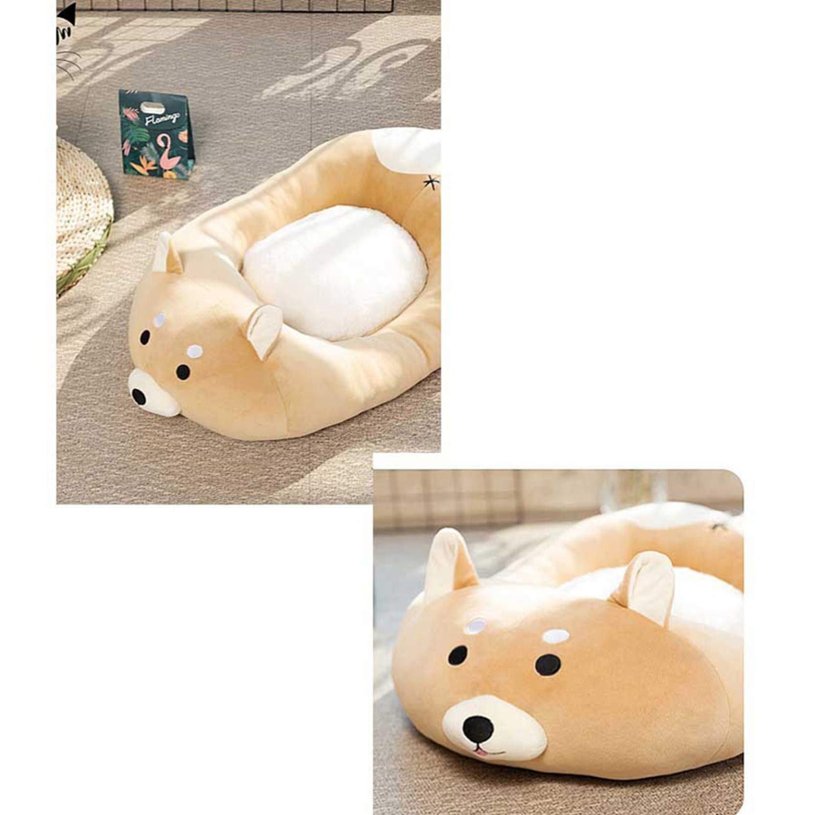 Amazon | かわいい 犬用ふわふわベッド 柴犬 ペットハウス 四季通用