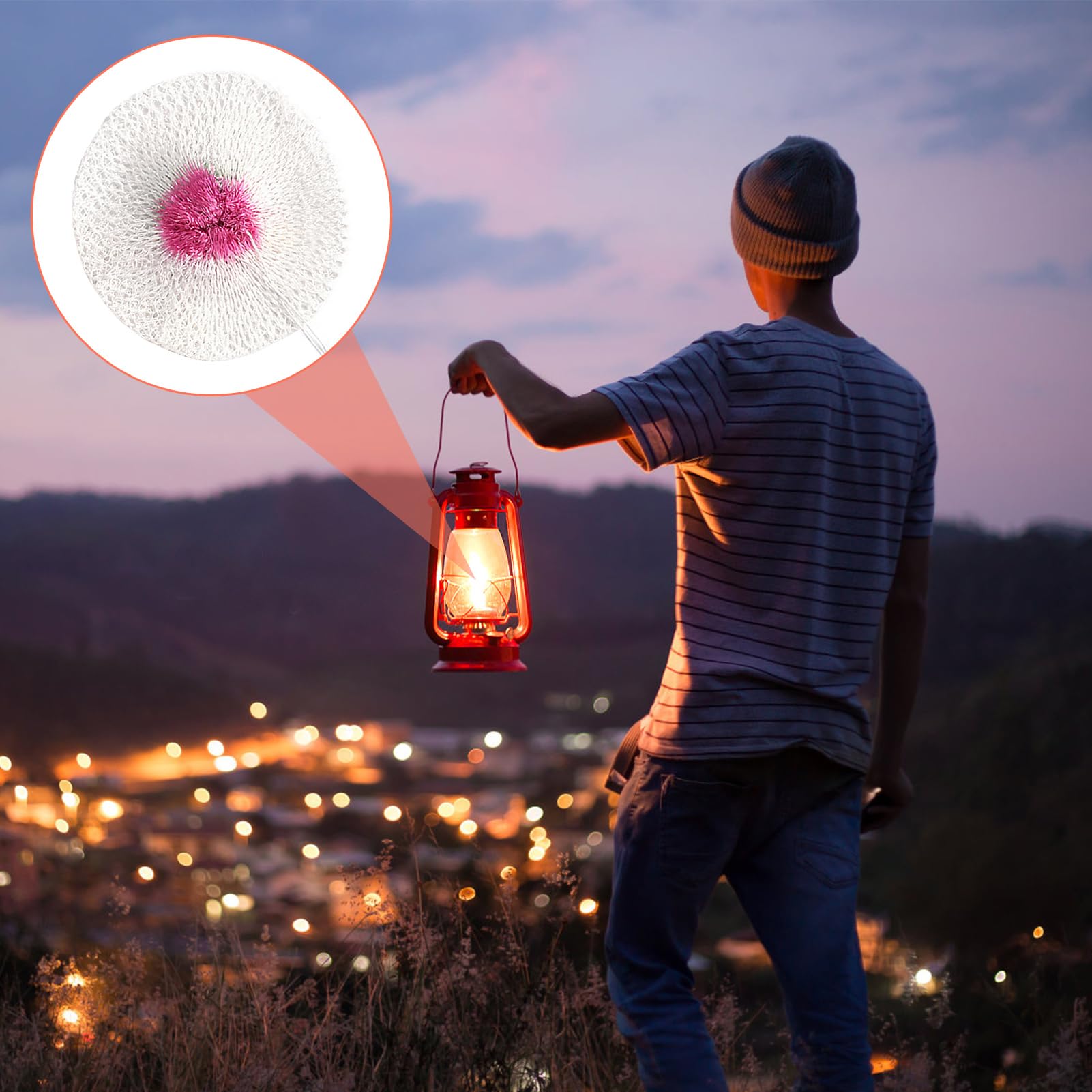 LINGJIONG 10 Stks Mantles Voor Gas Lantaarn - Propaan Licht Mantle Voor Outdoor Camping - Natuurlijke Lamp Mantles