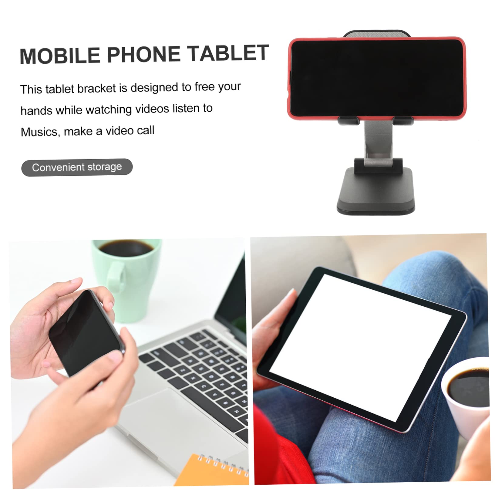 Gatuida 2pezzi Supporto Per Telefono Da Scrivania Design Portatile Per Ufficio e Casa Compatibile Con Smartphone e Tablet Elegante Per Guardare Film e Ricaricare Telefono