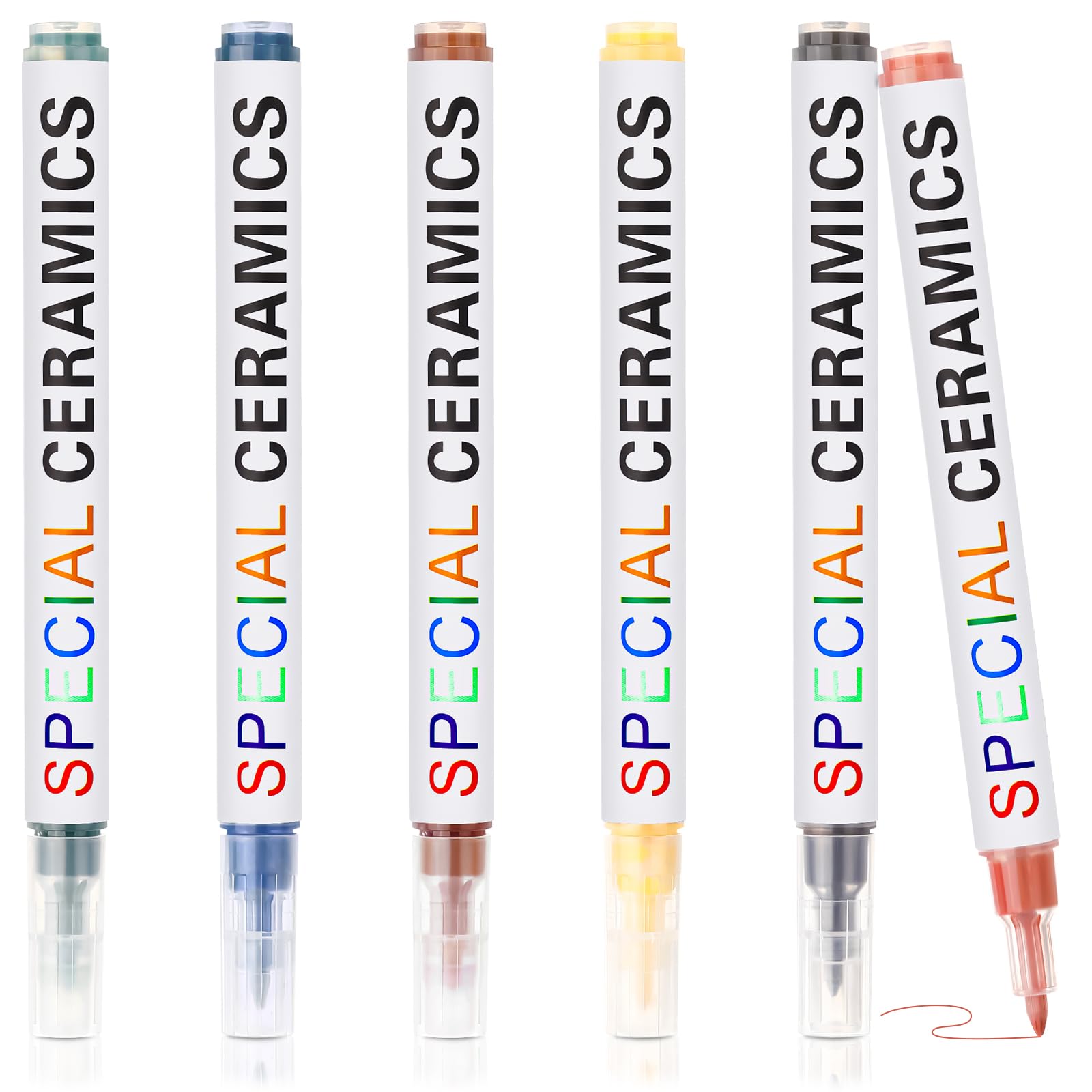 Amazon.com: Marspark 6 Pcs Underglaze Colored Pen for Pottery