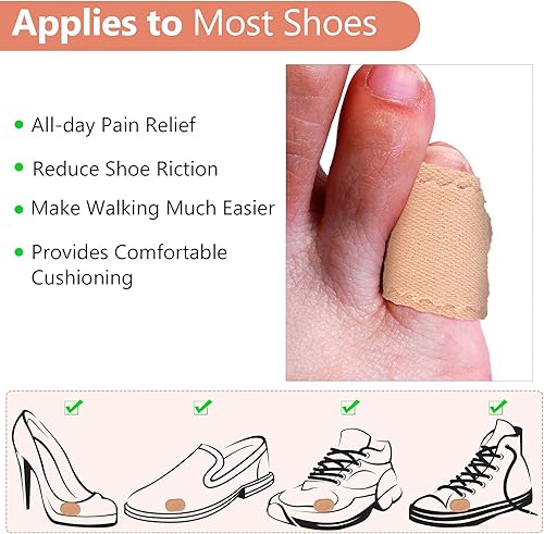 Miniatura 4 de Nuanchu 60 cojines para juanetes, almohadillas autoadhesivas para juanetes, parches de callos para pies, ampollas de pies, accesorios para zapatos,