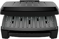 Vista 2 de George Foreman® Parrilla Totalmente Sumergible™, NUEVA Apta para Lavavajillas, Lava Toda la Parrilla, Antiadherente Fácil de Limpiar, Negro/Gris