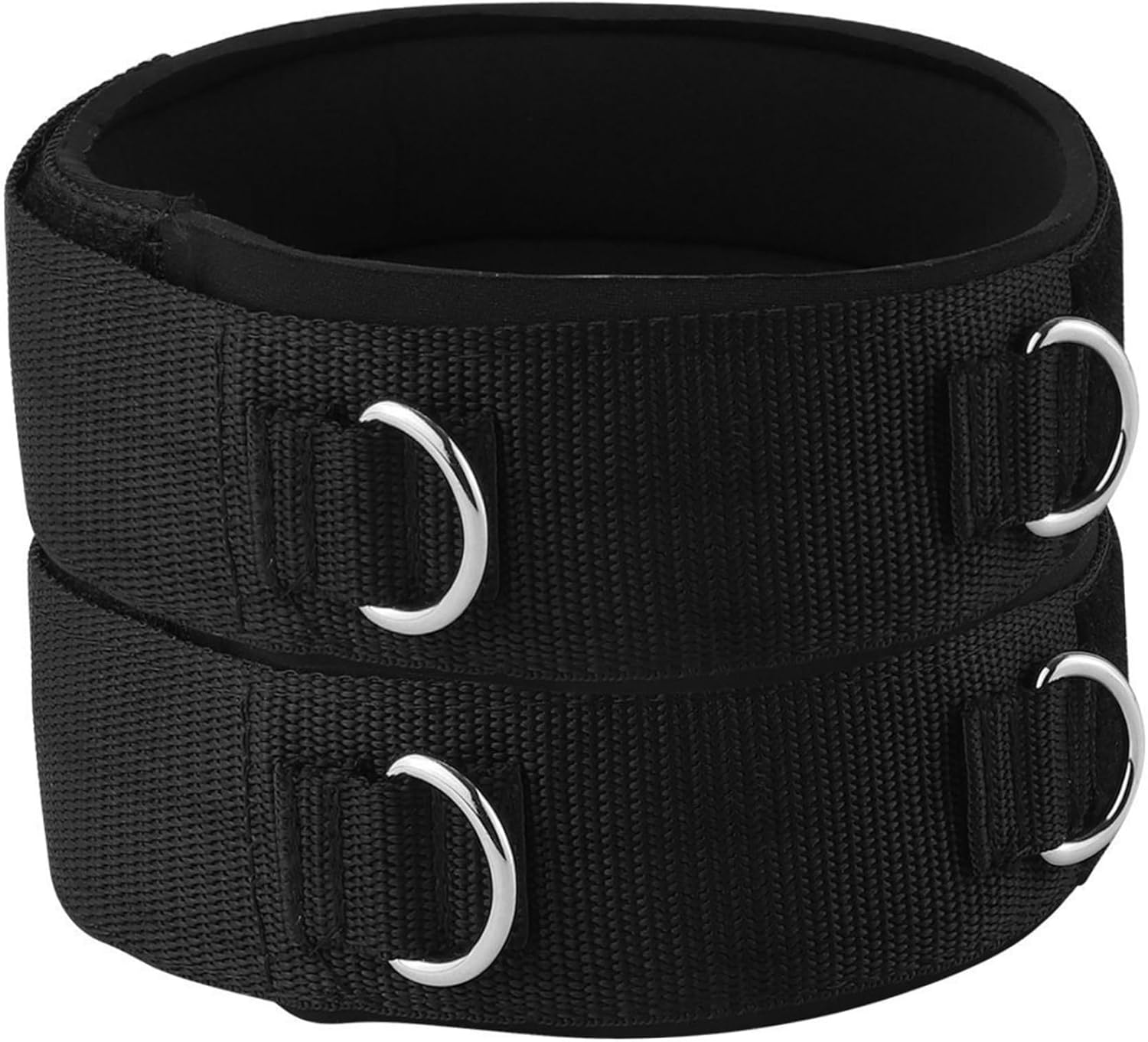 Fitness Thigh Straps, 2Pcs Gym Cuffs with D-Ring, Adjustable Leg Strap for Machines Gym Workout Speed Exercise Taekwondo Football Running