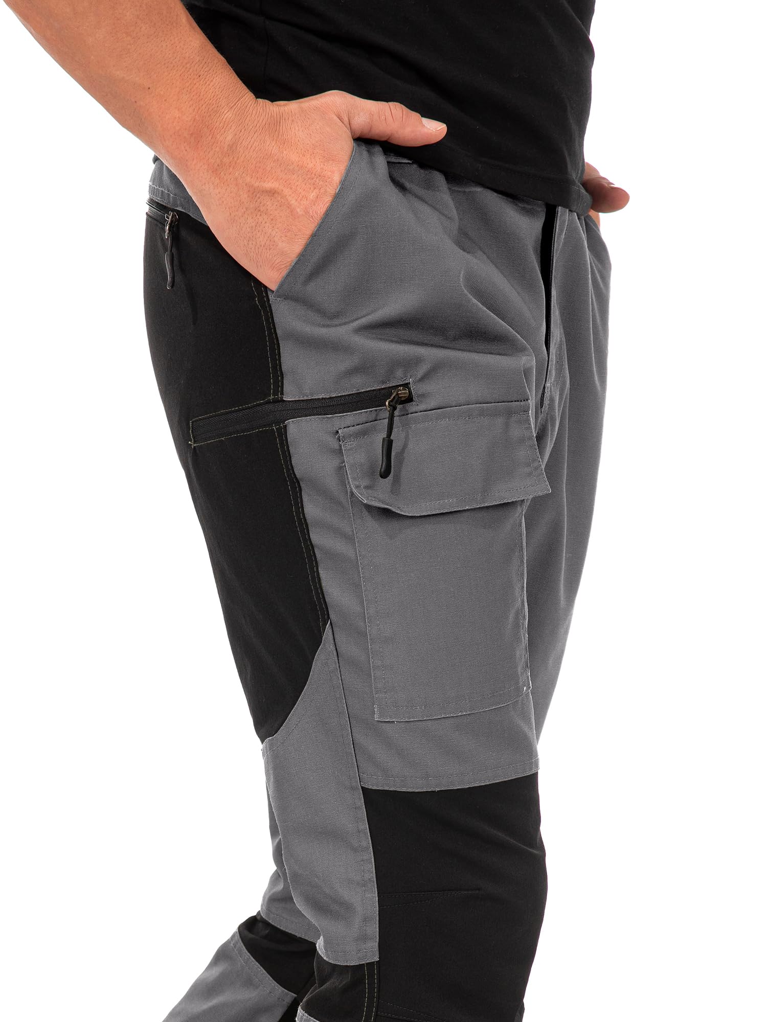 yeyity Pantalones de senderismo para hombre, pantalones de exterior, resistentes, transpirables, duraderos, tácticos, pantalones de trabajo, para actividades al aire libre y trabajo al aire libre