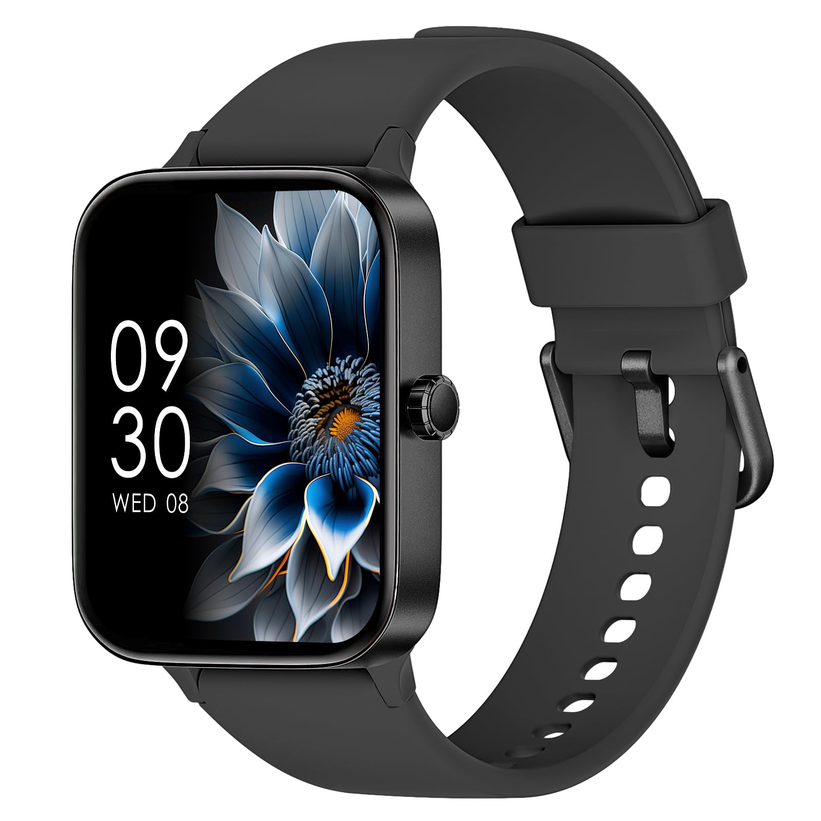 KIUVKAS Smartwatch Uomo Donna, 1.95" Full Touch Screen Smartwatch con Effettua/Risposta Chiamate, Fitness Tracker con Pressione Sanguigna e Monitor Sonno, 140+ Sport Step Counter per Android iOS