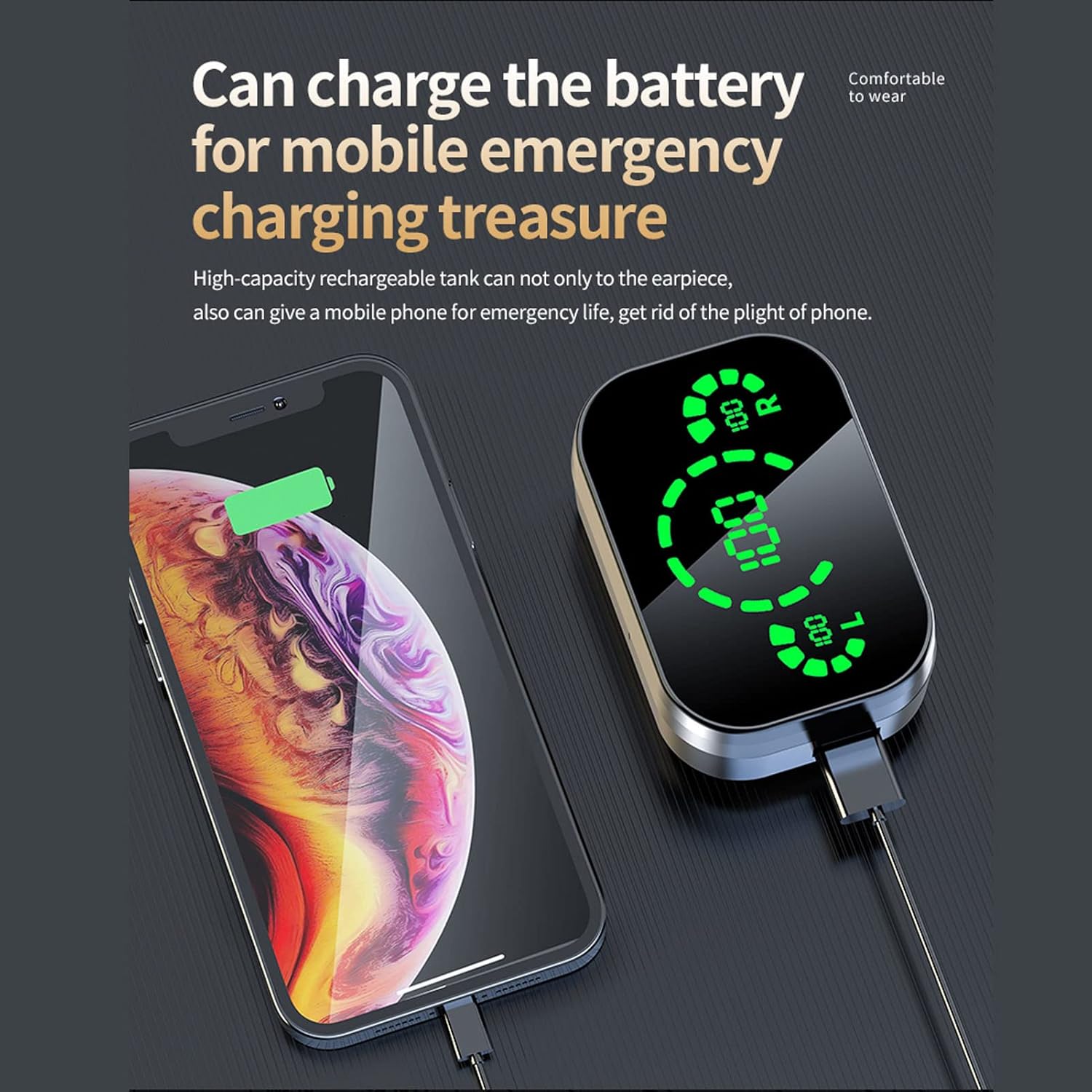 イヤホン、ステレオイヤホンタッチコントロールABS、ランニング用のゲームプレイ用充電ケース付き