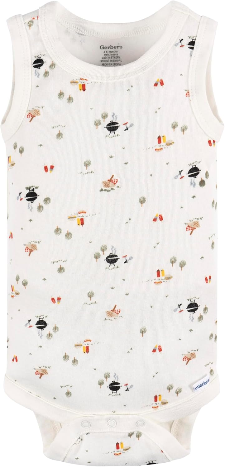 Gerber Baby Boys Multi-Pack Sleeveless Onesies Bodysuit - Image 5