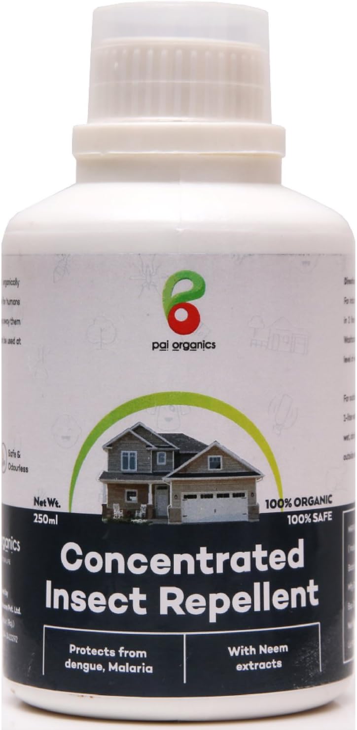 Pai Organics Concentrated Insect Repellent Natural Pest Control All-In-One, White 250 ML pack of 1