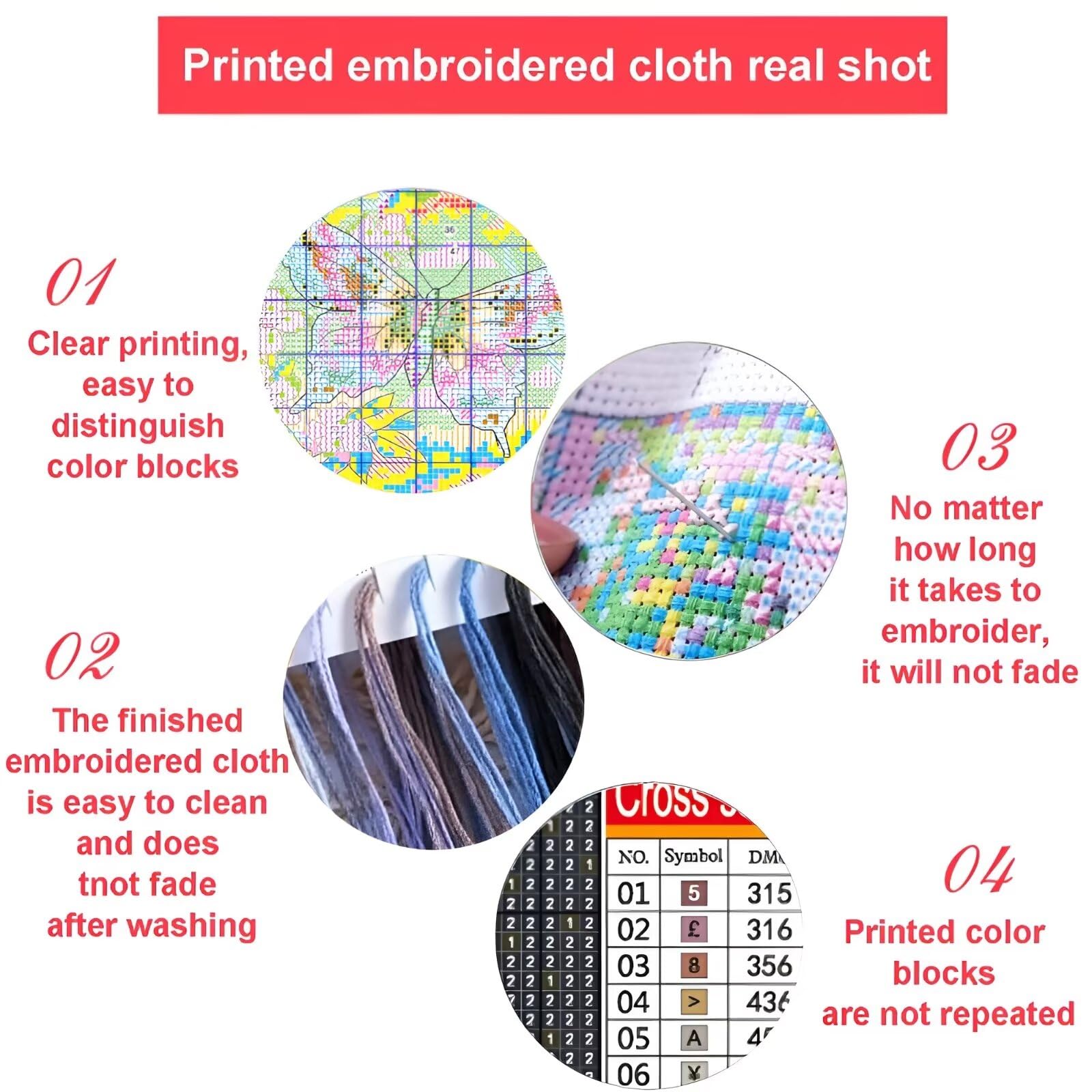 Kit Punto Croce Paesaggio Fluviale - Prestampato 40x40 Cm, Per Principianti, Con Filo, Ago E Istruzioni - Foto 9