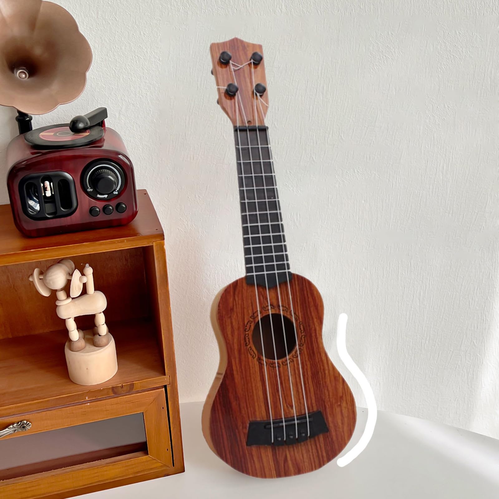 Ukulele Bambini, 38cm Chitarra Giocattolo, Mini Chitarra Bambini Con 4 Corde Regolabili, Musica Giocattoli Educativi, per Principiante, Ragazzo Ragazza (15 Pollici)