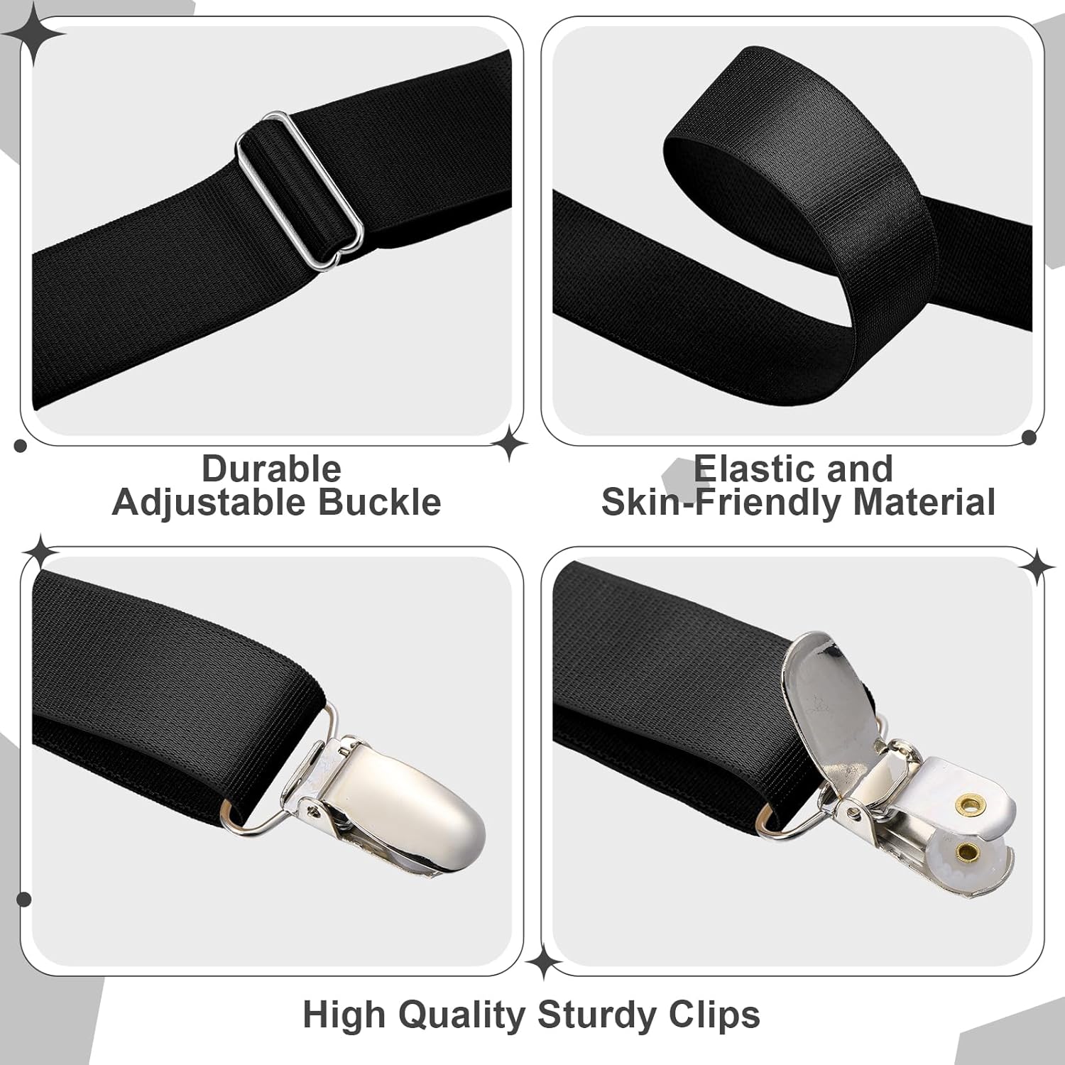 Janmercy 2 Pcs Hidden Suspenders for Women Pants Under Clothes 1" Width Thin X Back Ladies Suspenders for Jeans Undergarment - Image 4