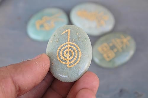 Miniatura 5 de Jet Usui - Juego de curación de reiki, piedras preciosas de meditación para equilibrar chakras, espiritual, energizado positivo (aventurina verde)