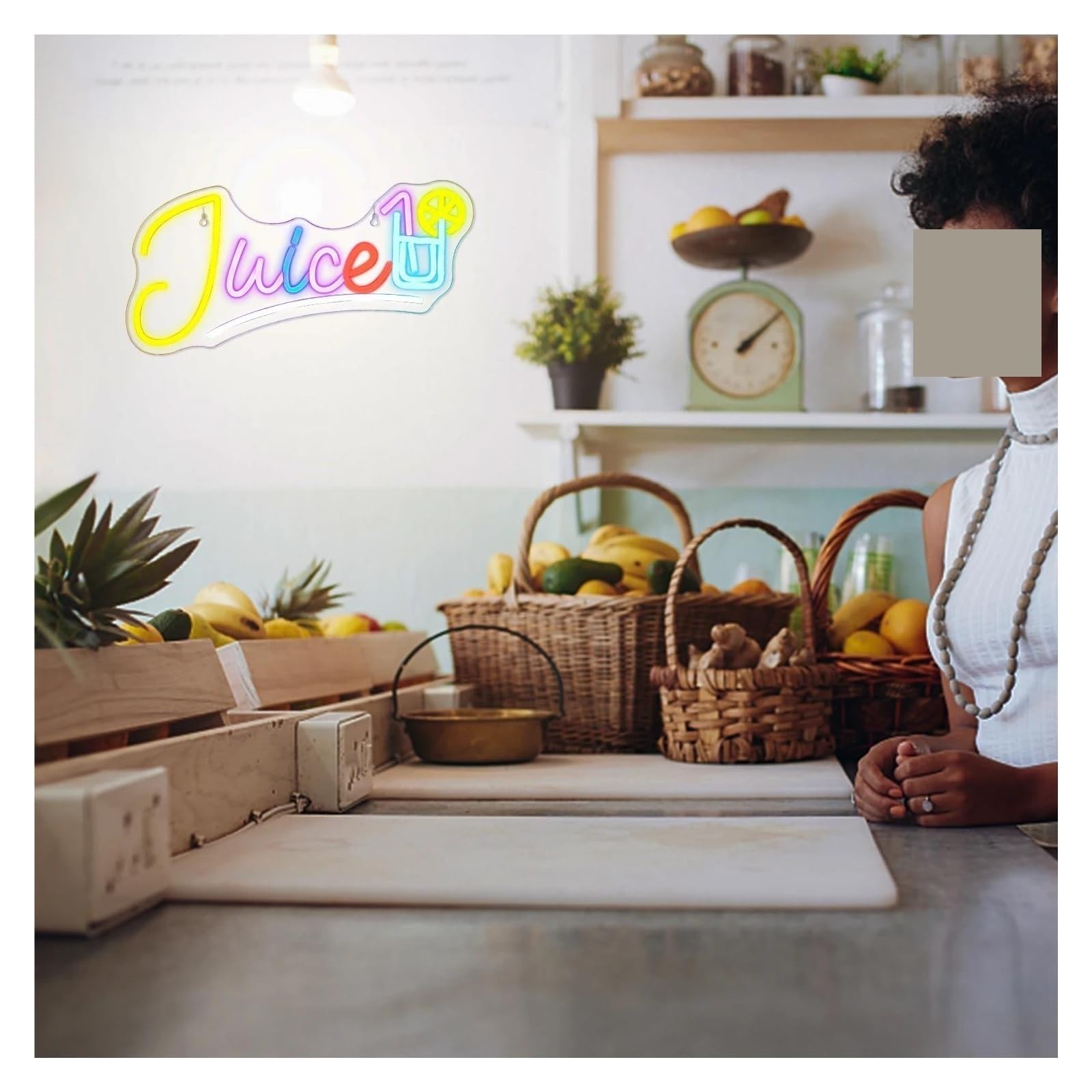 Lampe Néon Panneau lumineux LED pour décoration murale alimenté par pour USB pour magasin de jus fête cafés pubs restaurants chambre à coucher