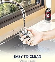 Vista 7 de CIRCLE JOY Gravity Electric Salt and Pepper Grinder Set Automatic Salt and Pepper Grinder Set with LED Light, Battery Operated, Adjustable