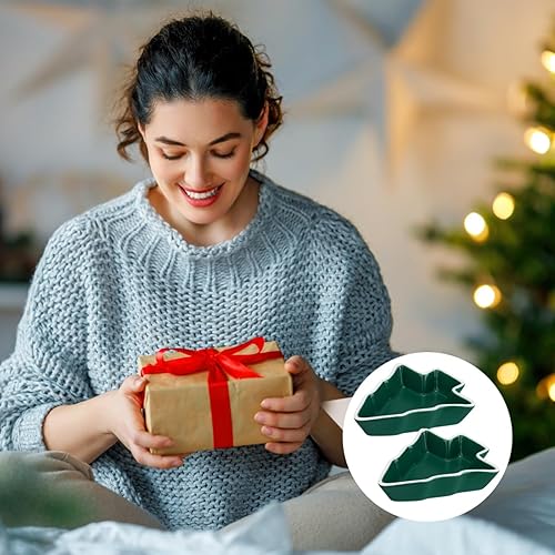 Miniatura 7 de Bandeja pequeña de cerámica para aperitivos de árbol de Navidad, bandeja de porcelana para servir Navidad, plato de chips, plato de joyería, bandeja