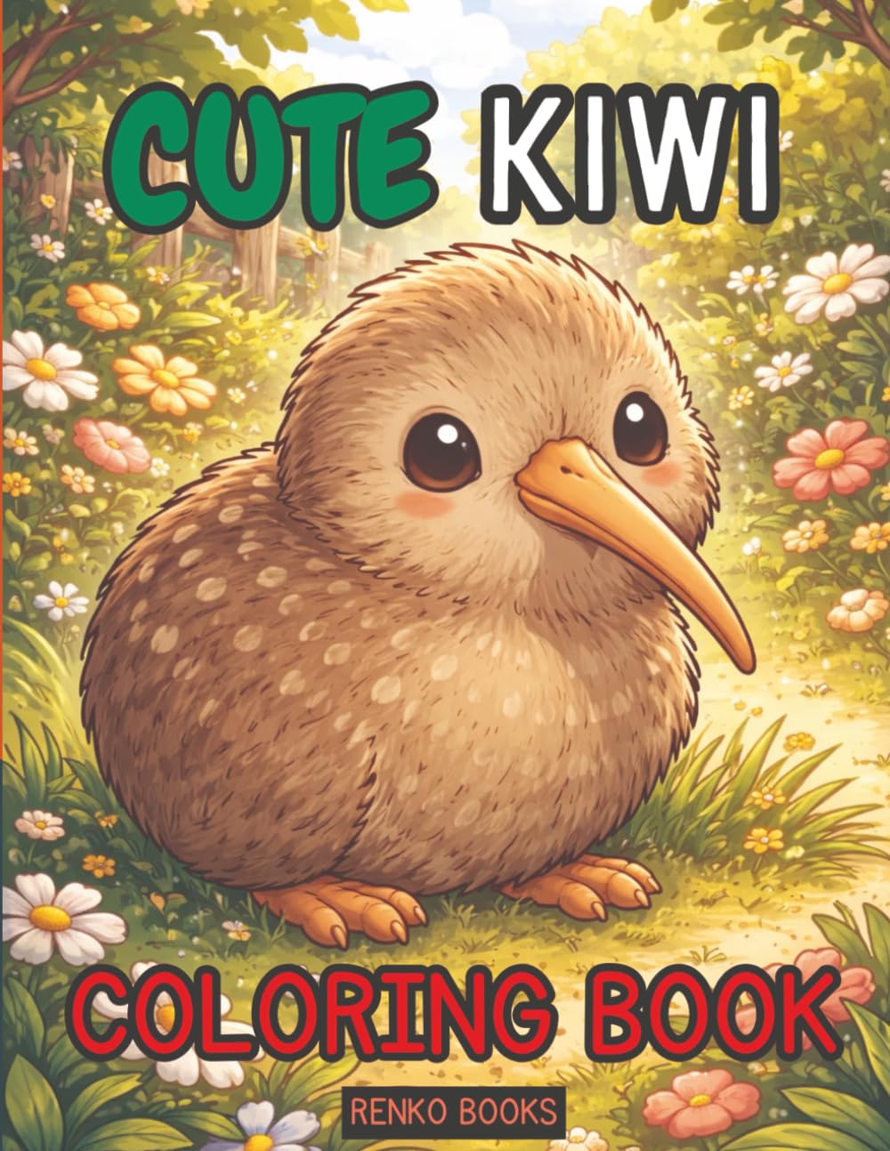 Kiwi Bird Coloring Book: Explore New Zealand's Native Wildlife with Cute and Realistic Kiwi Scenes for Kids, Teens, and Adults—Forest Habitats, Eggs and Chicks, Tracks, Night Adventures, Nature Art
