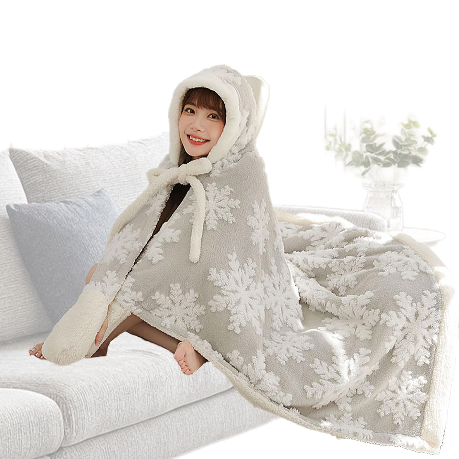 Plaid doudou chaleureux de Noël pour salon et canapé