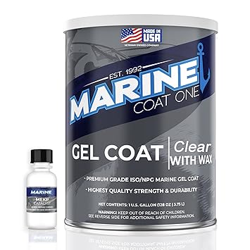 MarineCoat One Premium Marine Gelcoat Clear With Wax, Gallon