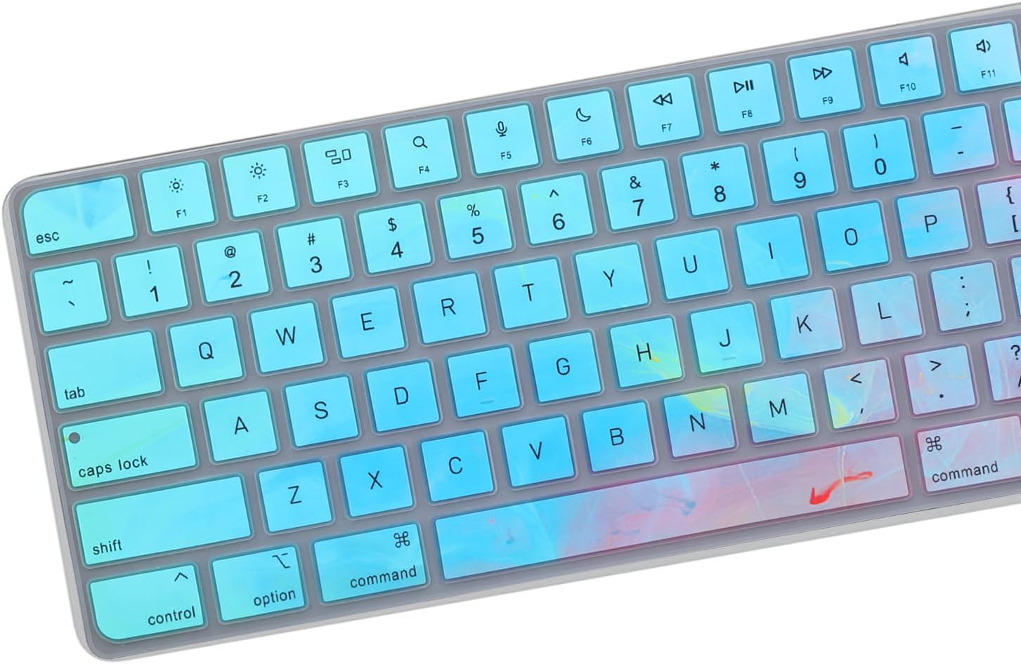 Keyboard Cover for Apple Magic Keyboard with Touch ID and Numeric Keypad Model A2520, for 2023 2021 iMac 24-inch M3 M1 Chip & 2022 Mac Studio Ultra Thin HD Clear Keyboard Protector Cover Skin-Colorful