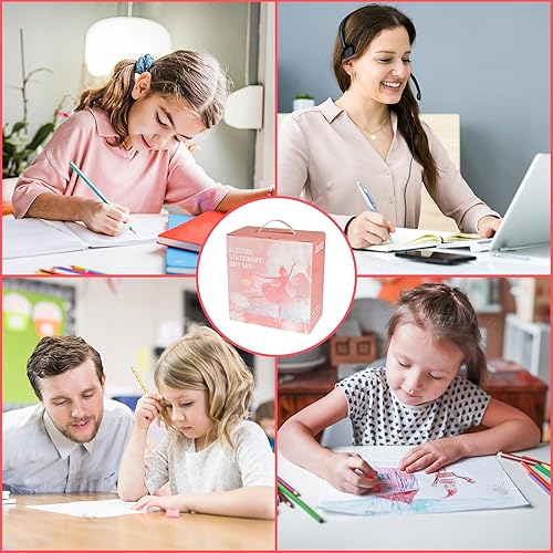 Miniatura 6 de Mcsalay Suministros escolares rosas para niños, esenciales escolares para niñas, regalo de cumpleaños de regreso a clases para niñas, incluye