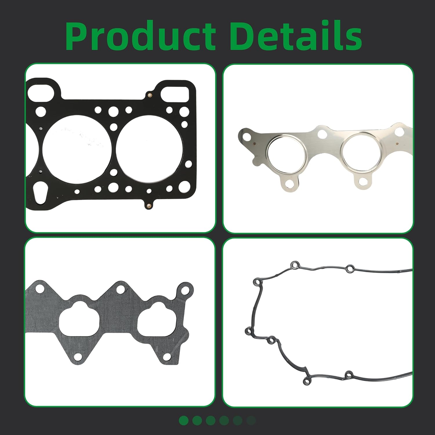 22311-26101 Cylinder Head Gasket Set with Head Bolt Kit, for Hyundai Accent 1.6L DOHC 16v 06-11, for Kia Rio 1.6L DOHC 16v 06-11#OE ES71023 HS26224PT-1, HS26224PT-2, 22211-26600, 22212-26050
