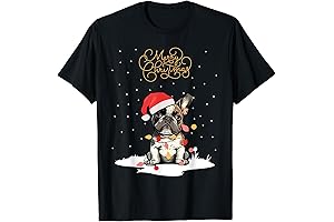 Santa Xmas Frenchie Merry Christmas French Bulldog Puppy T-Shirt