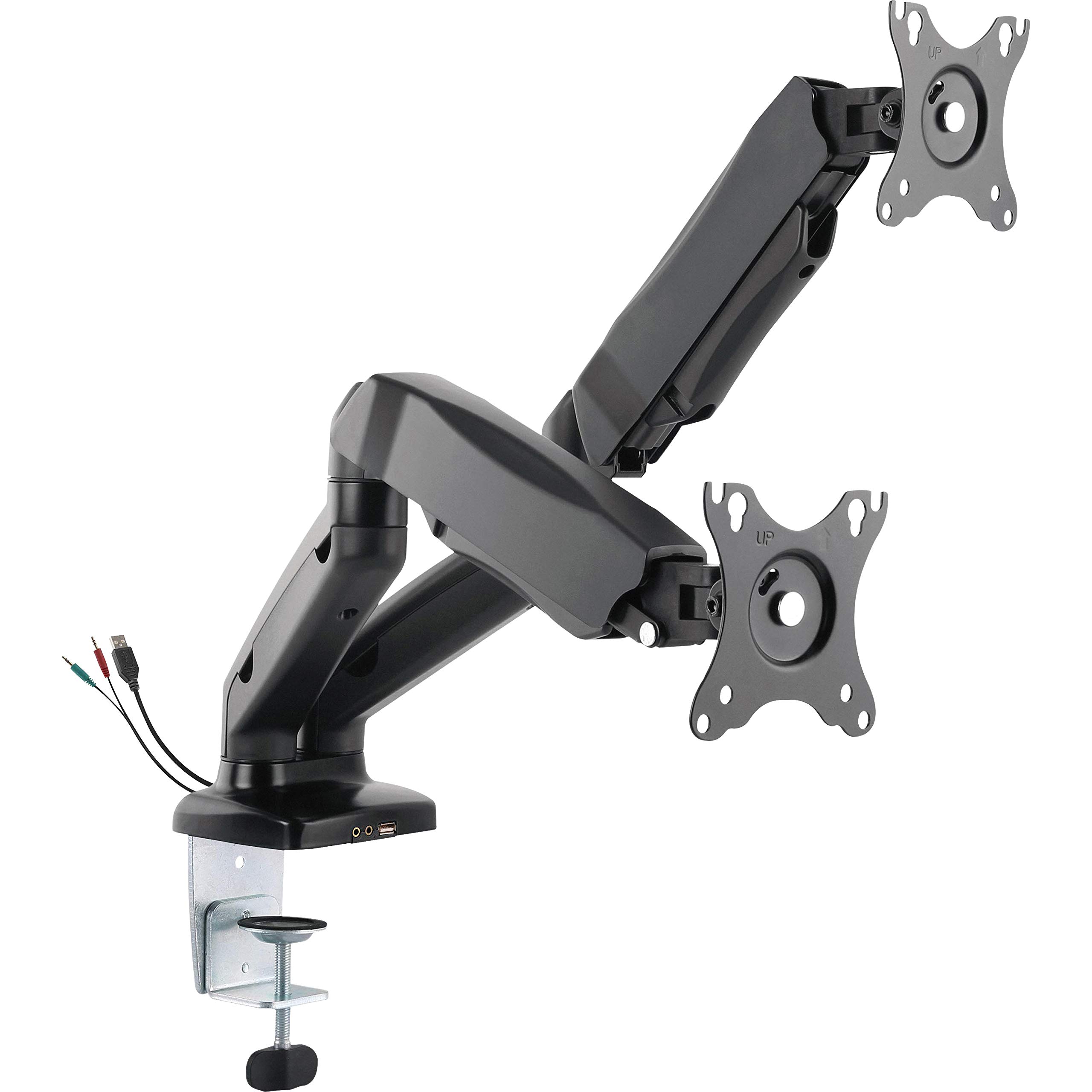 LLR99801, Dual-Monitor Arm, 1 Each, Black by Lorell – Metal, Black