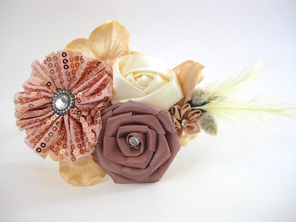 House of Furbaby Flower Dog Collar | The Beatrice | Rose Gold Wedding | Wedding Dog Collar | XS S M L (S, White)