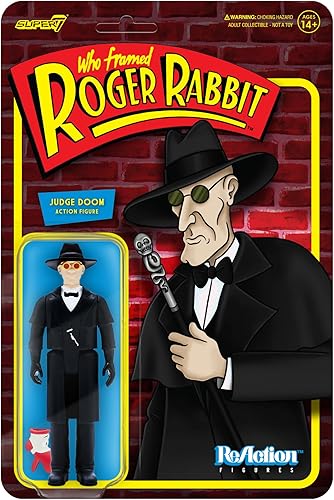 Miniatura 8 de Super7 Who Framed Roger Rabbit Reaction 2 Pack - Figura de reacción de Roger Rabbit y Judge Doom SDCC 2023