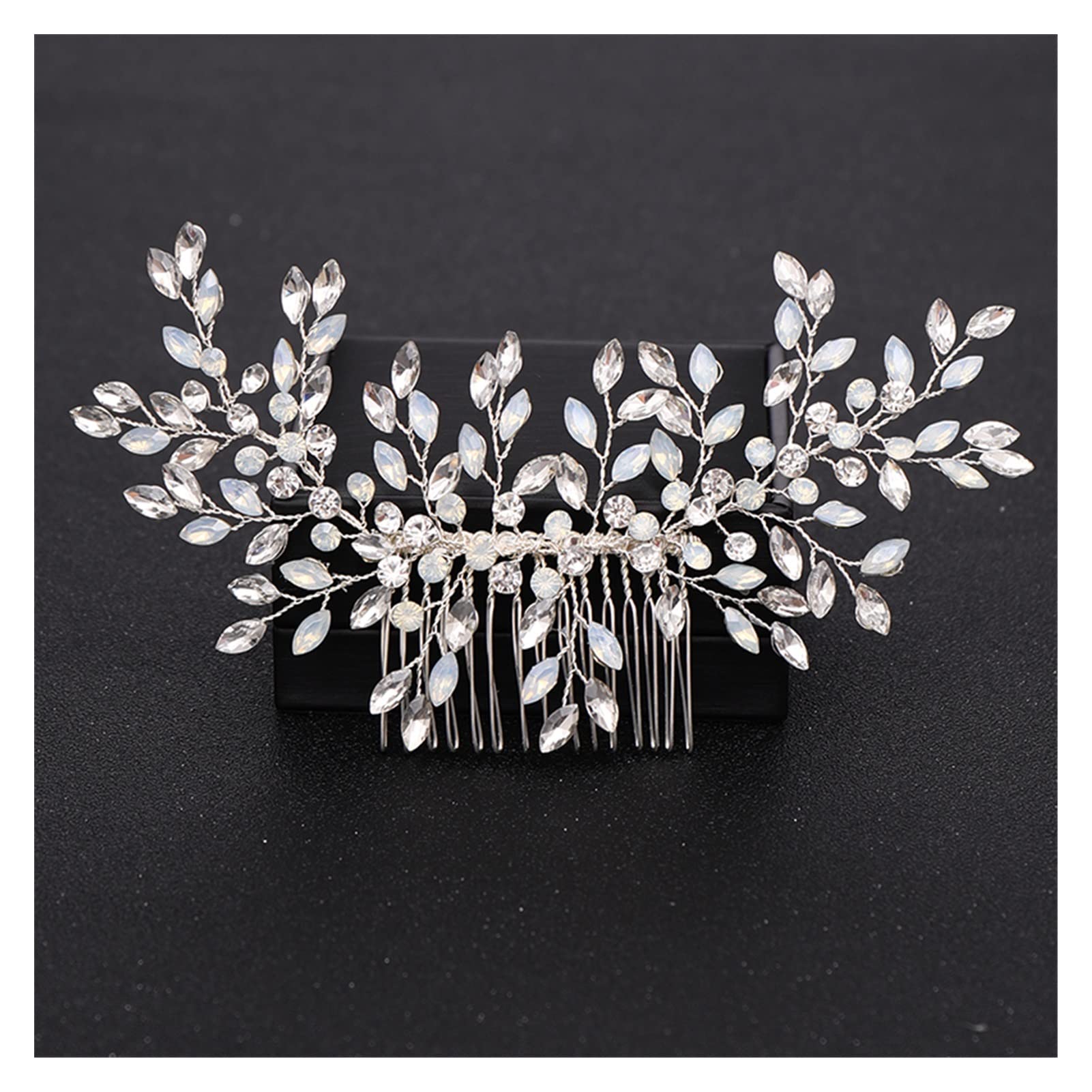 Argent Couleur Perle Cristal de Mariage Cheveux Peignes Accessoires for Les Fleurs nuptiales de Fleur de Fleur Femmes Ornements de Cheveux de la mariée Bijoux