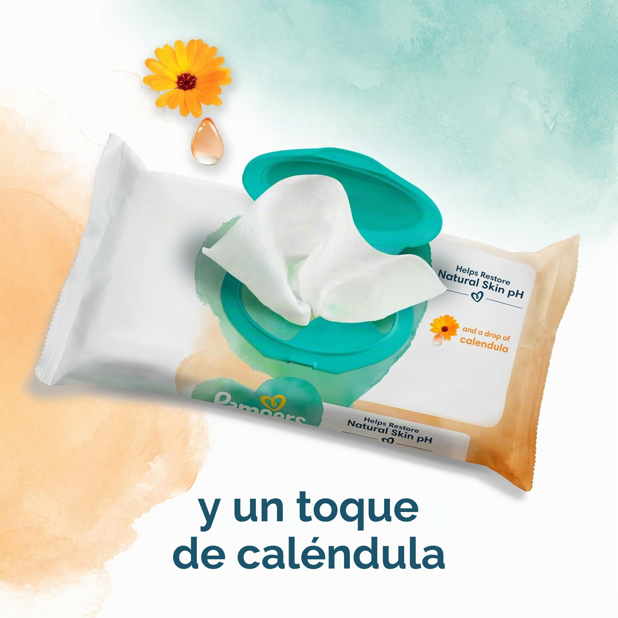 Pampers Harmonie Protect & Care - Toallitas húmedas (9 paquetes de 44 toallitas húmedas cada uno) = 396 toallitas húmedas que ayudan a restaurar el pH natural de la piel