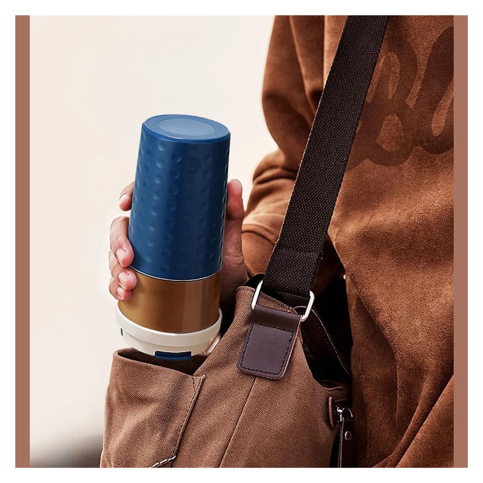 Kaffee-Mixbecher, Tragbare Elektrische Protein-Shaker-Flasche USB Wiederaufladbare Mischbecher For Fitness-Reisen,Selbstrührend(Blue)